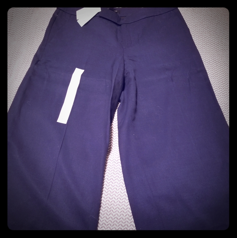 Wide leg cropped (3/4 length) slacks